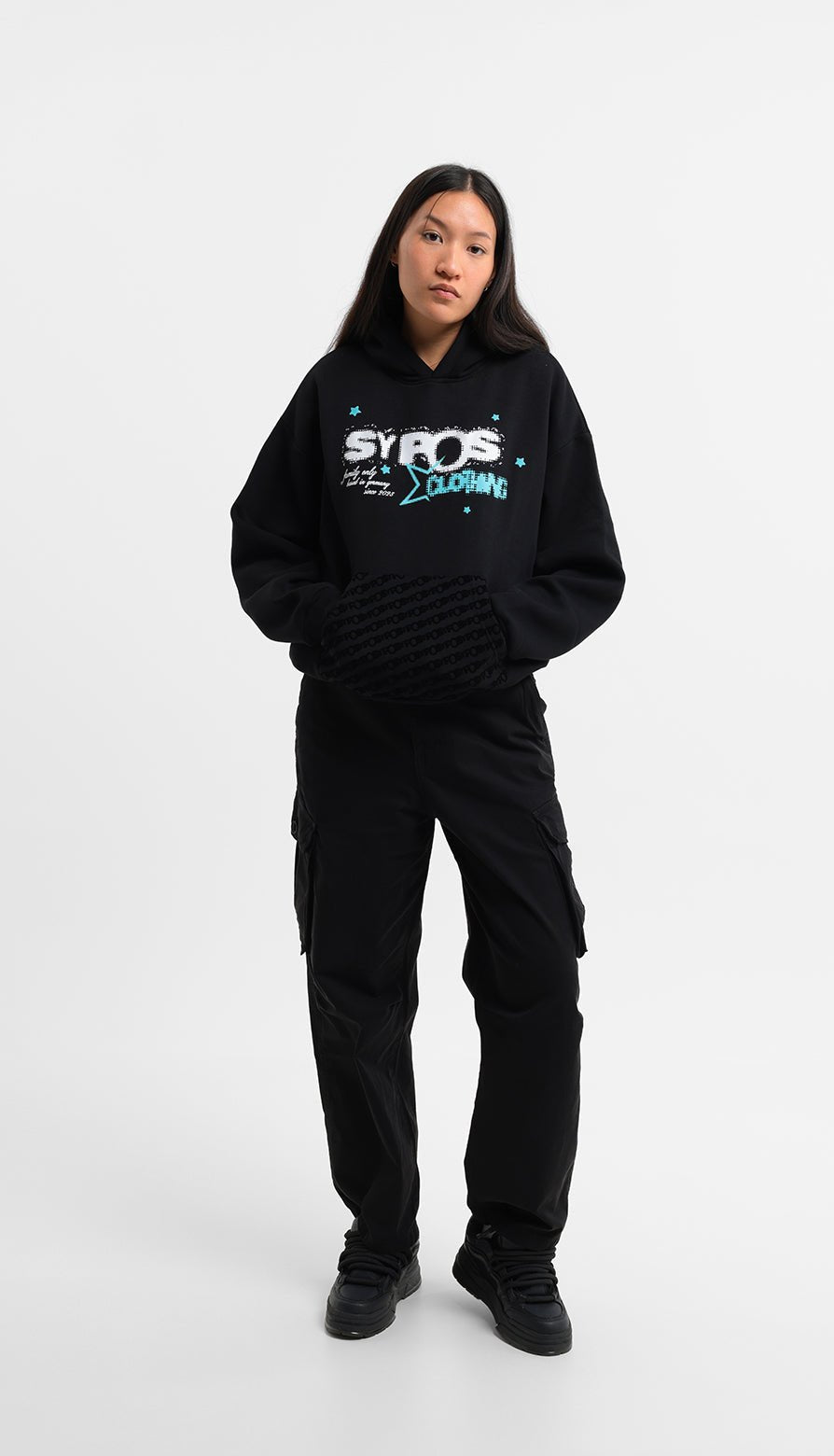 Sypos Look Rising Stars black hoodie basic