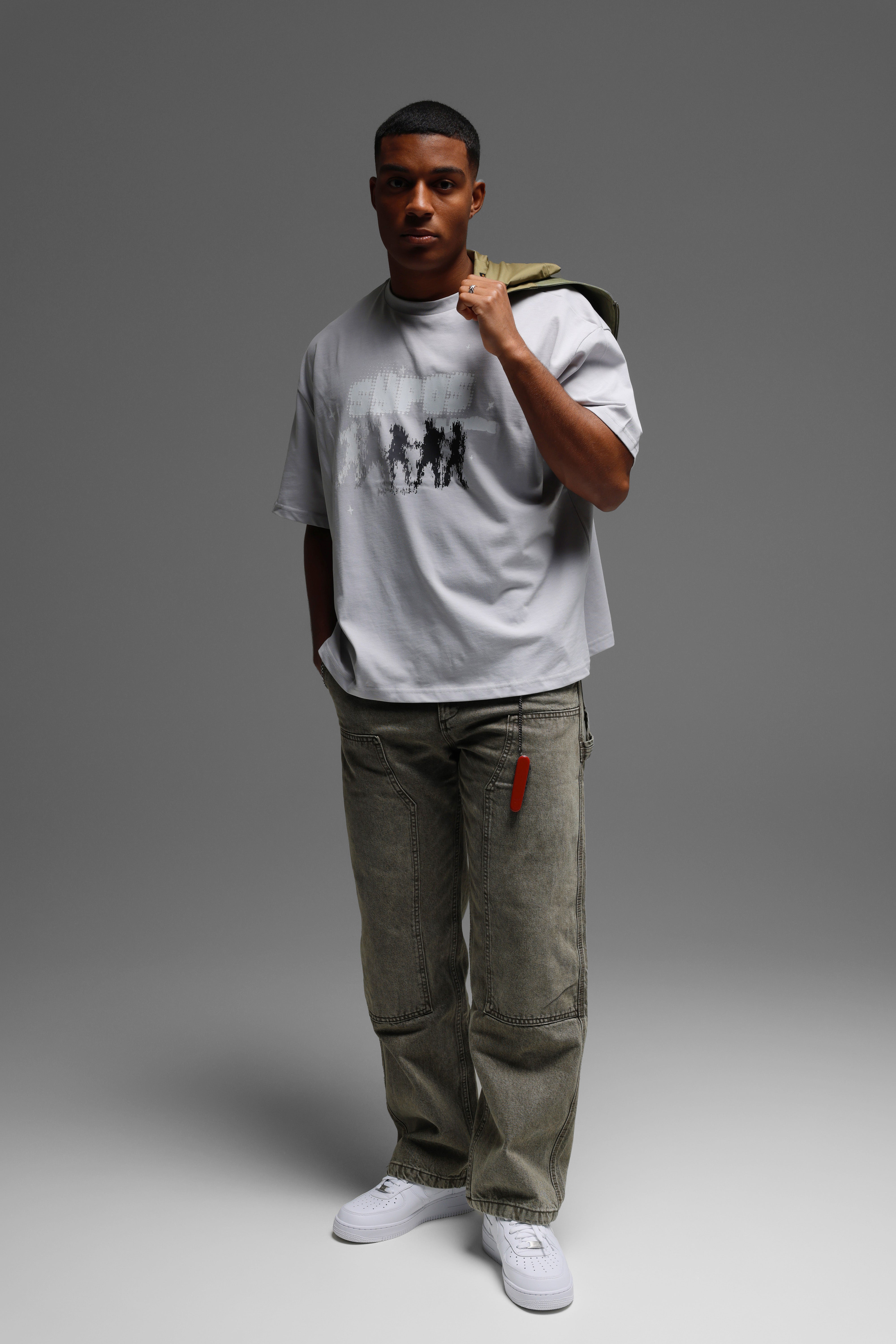 Sypos Look Nightlife Tshirt green & grey streetwear fit