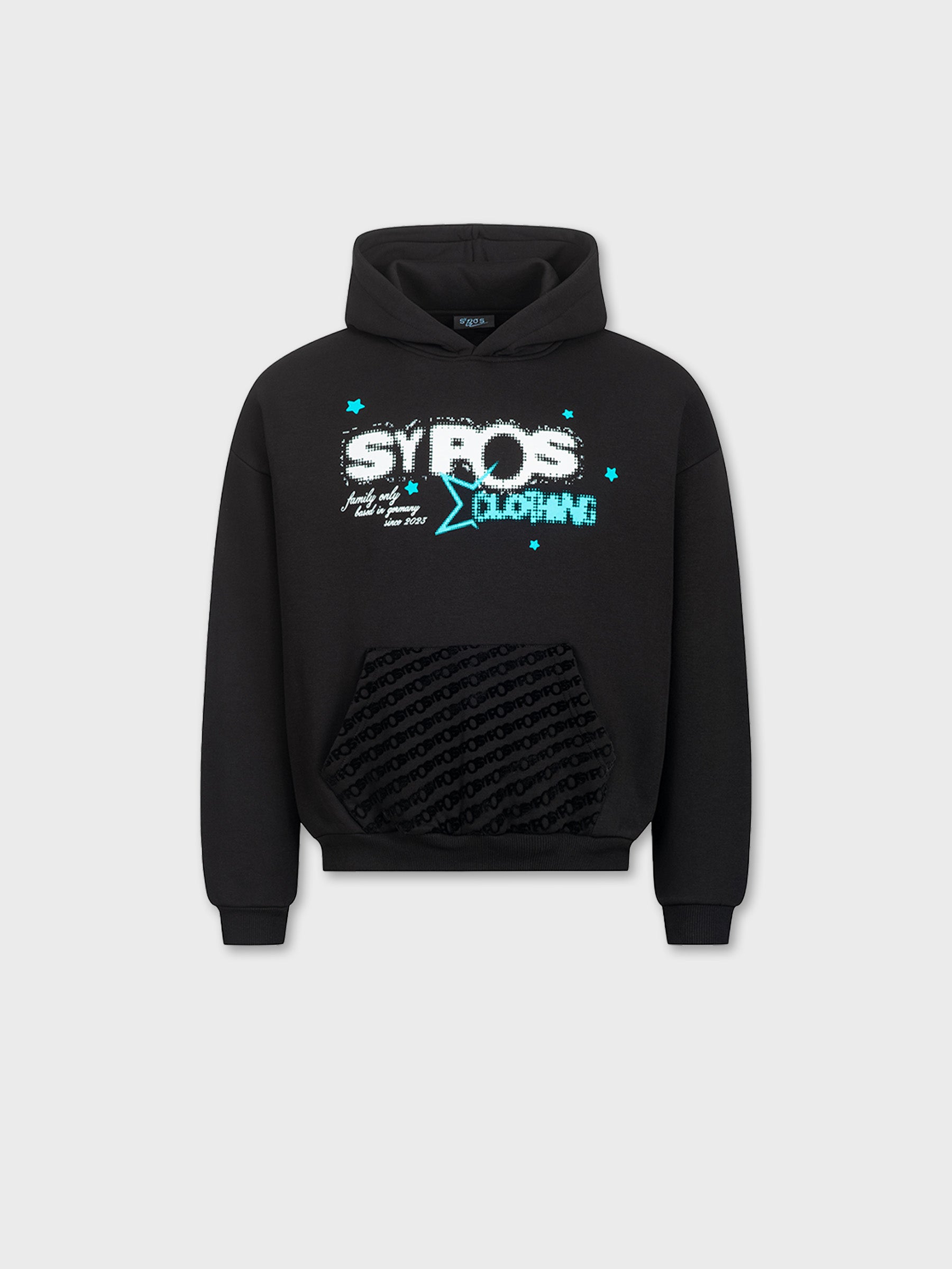 Sypos Rising Stars Hoodie schwarz plain vorne
